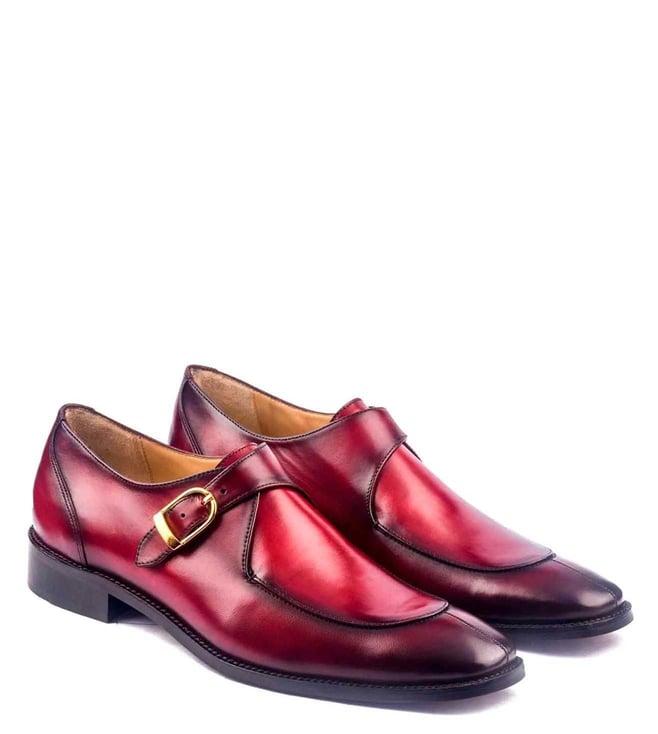 luxoro formello men's heinz guderian burgundy monk shoes