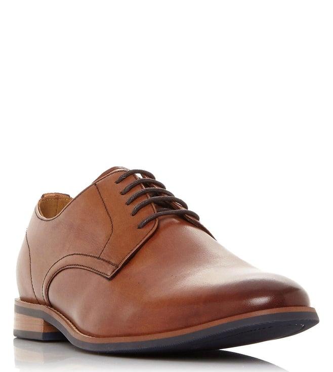 dune london men's suffolks tan derby shoes