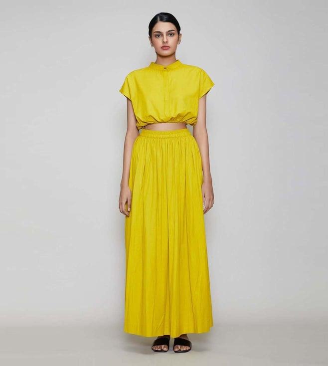 mati yellow new sphara skirt set