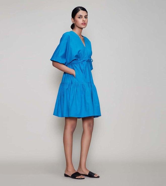 mati blue new citra aakaar dress