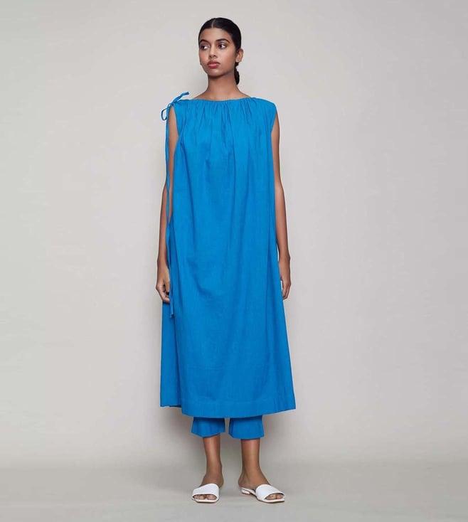 mati blue yupa aakaar dress