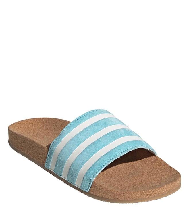 adidas originals women's adilette blue slide sandals