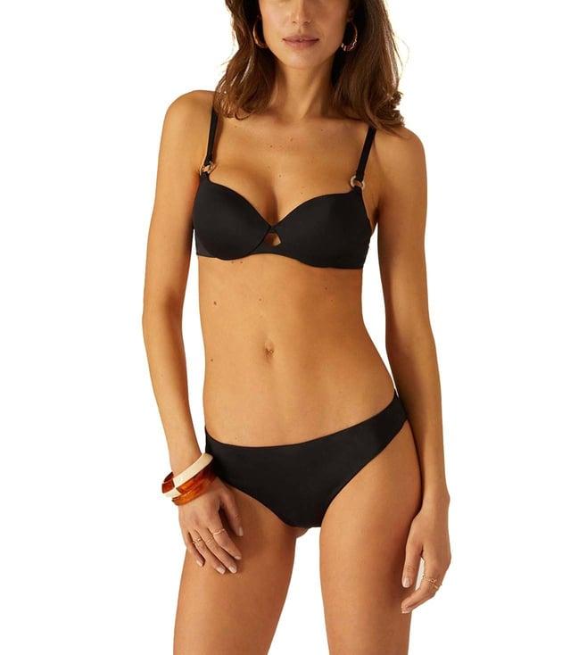 yamamay eco-essential black bikini bra