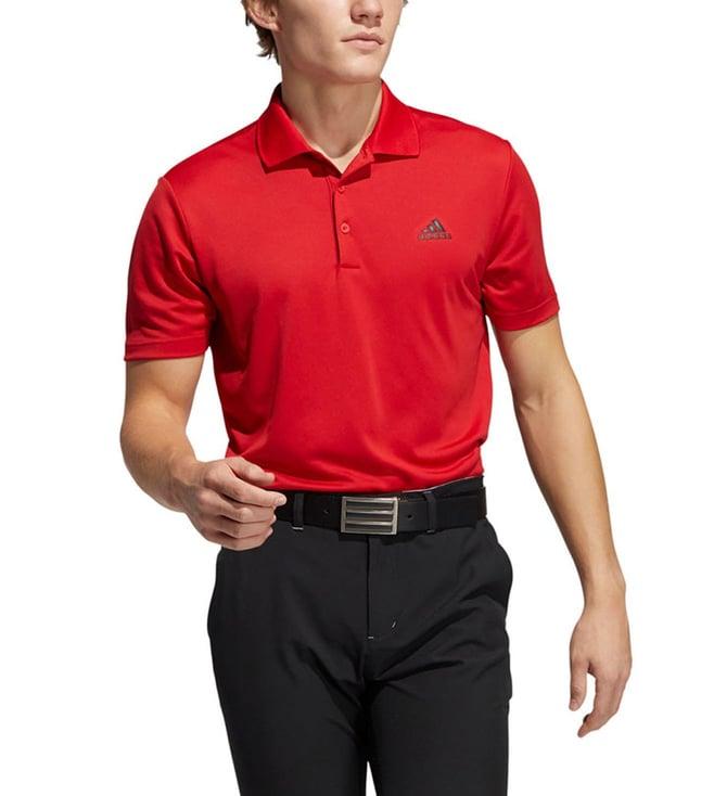 adidas red regular fit polo t-shirt