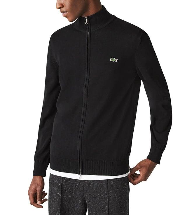 lacoste black classic fit sweater