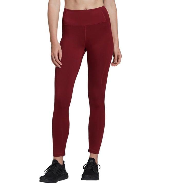 adidas maroon tight fit tights