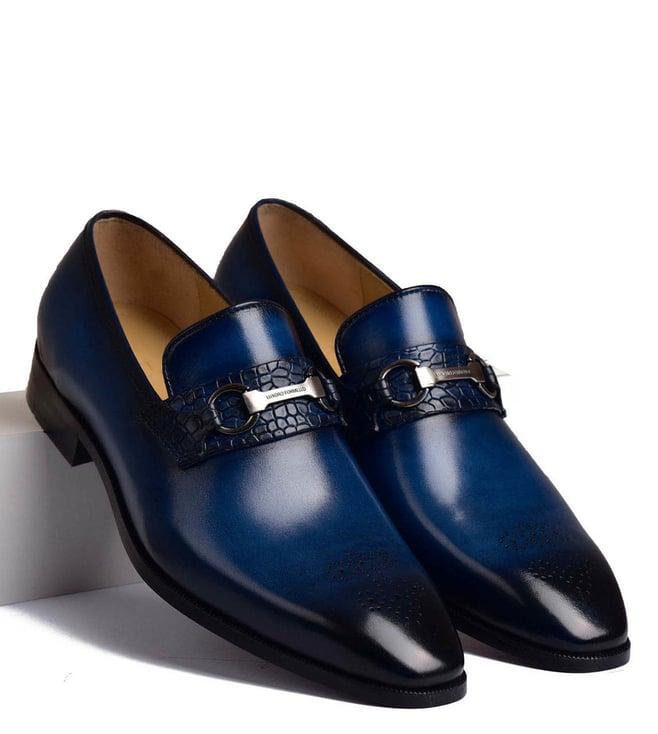 luxoro formello men's maurici blue loafers