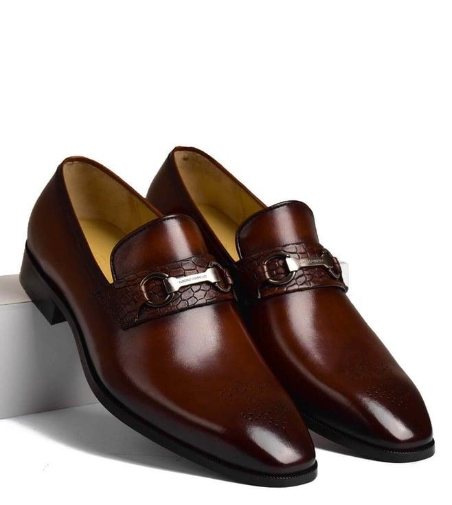 luxoro formello men's diaz choc brown loafers