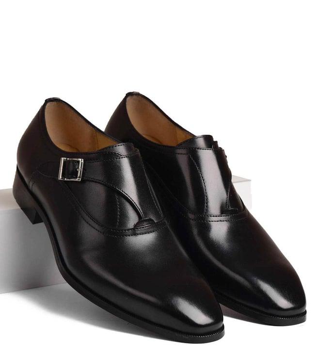 luxoro formello men's riena black monk shoes