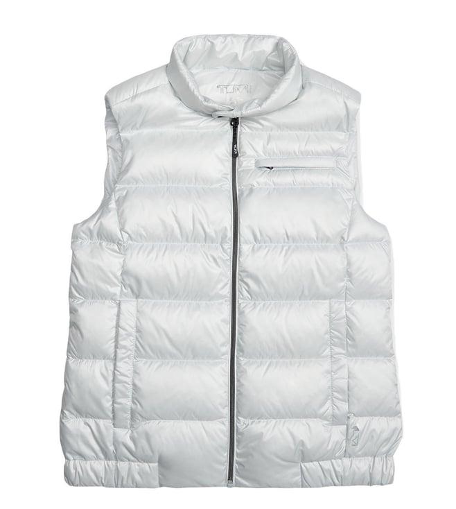 tumi arctic grey quilted pax vest jacket