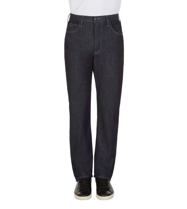 emporio armani j06 slim fit lightly washed mid rise jeans