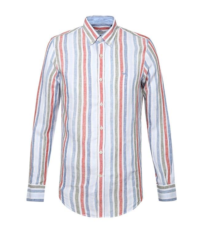 harmont & blaine multi striped regular fit shirt