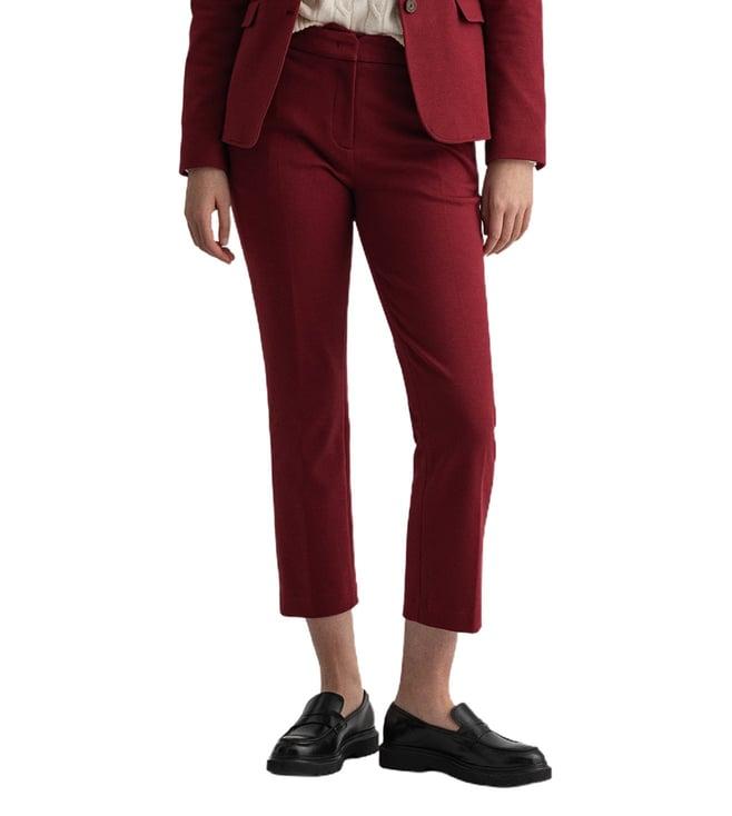 gant red regular fit trousers