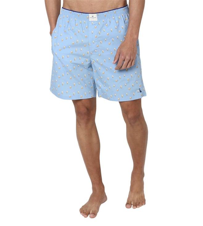 simon carter london blue printed regular fit boxer shorts