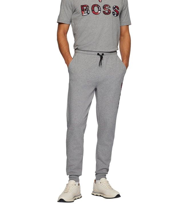 boss nba grey regular fit tracksuit bottoms