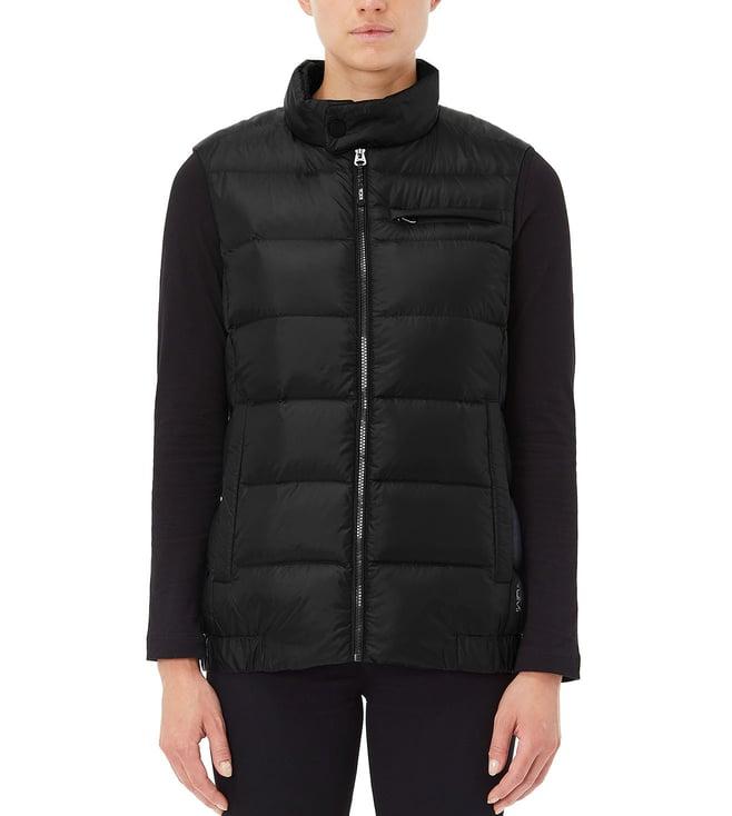 tumi black pax regular fit vest jacket