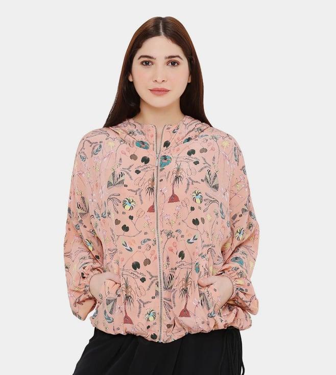 ps pret by payal singhal peach printed crepe jacket