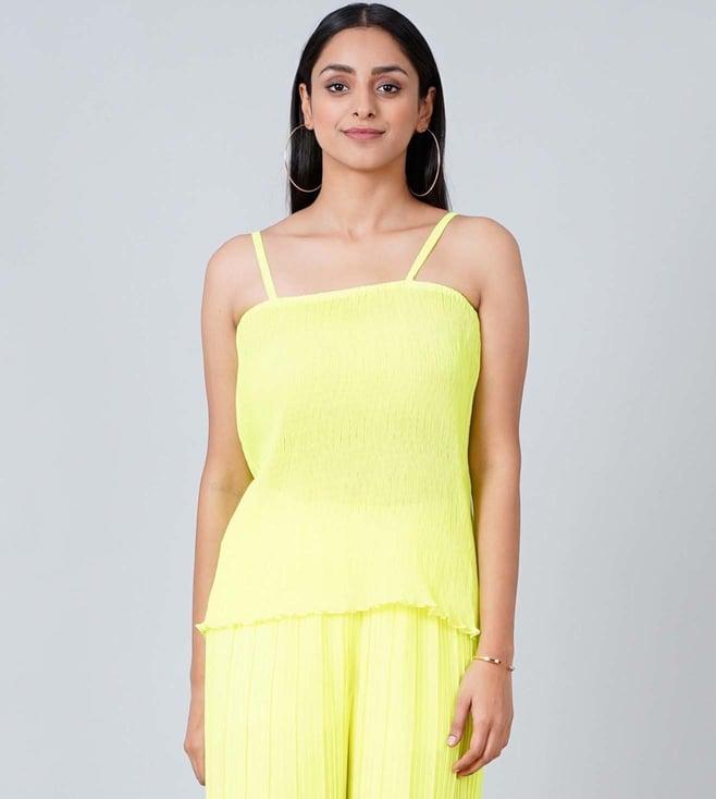 first resort by ramola bachchan neon green camisole