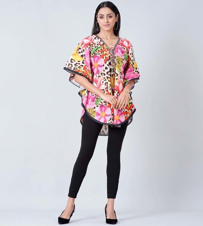 first resort by ramola bachchan multicoloured floral tunic