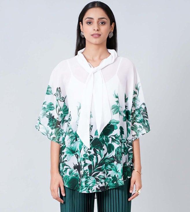 first resort by ramola bachchan green floral top