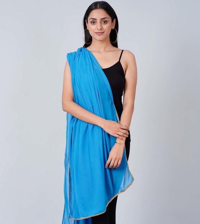 first resort by ramola bachchan blue dupatta