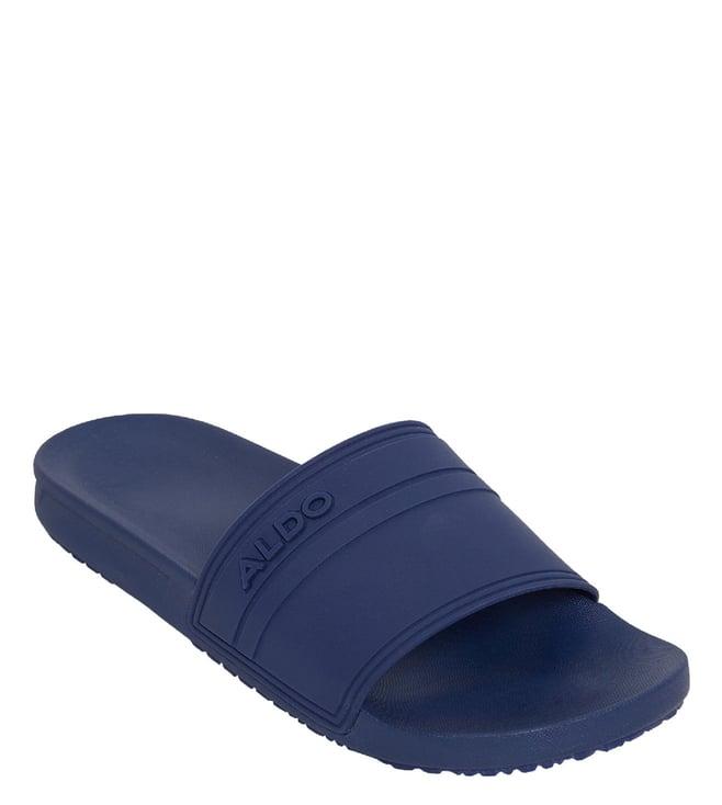 aldo men's navy slide sandals