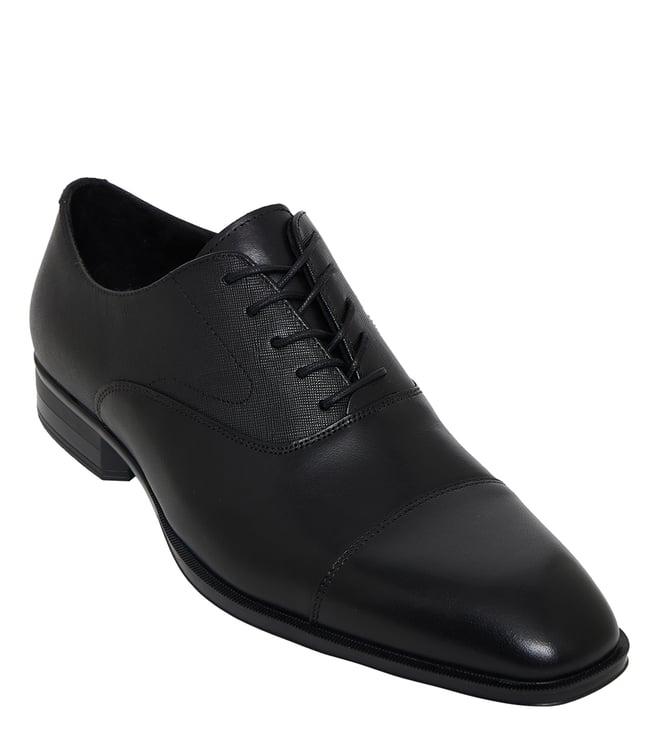 aldo men's leather black oxford shoes