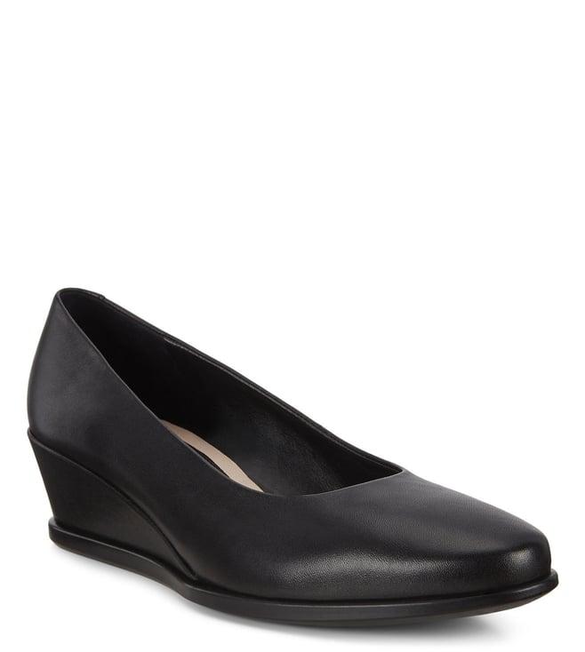 ecco women's shape wedge 45 mm black loafers