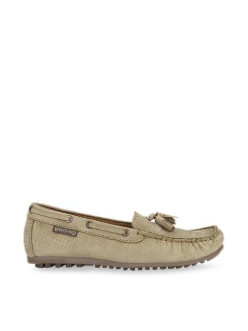 woodland women's khaki boat shoes