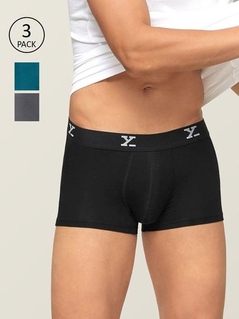 xyxx multicolor textured trunks (pack of 3)