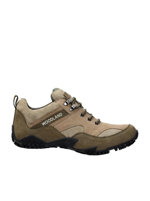 woodland men's khaki casual shoes