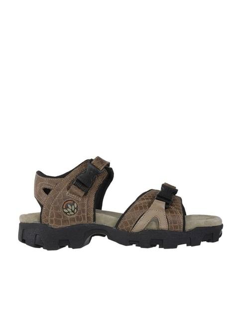 woodland men's brown floater sandals