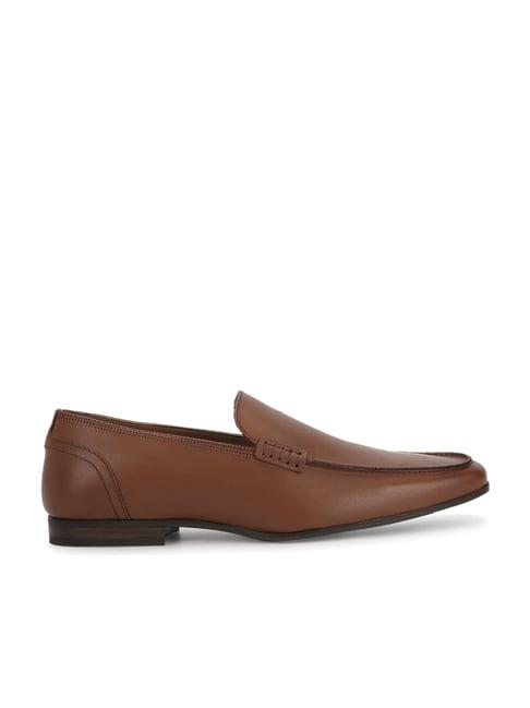 red tape men's tan formal loafers