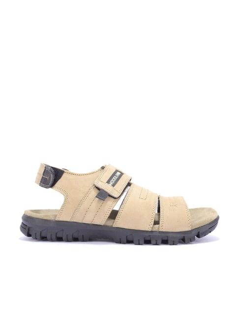 woodland men's khaki back strap sandals