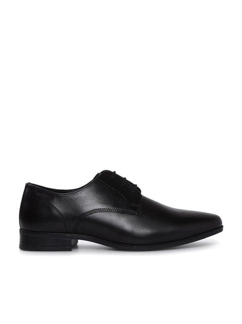 red tape men's black derby shoes