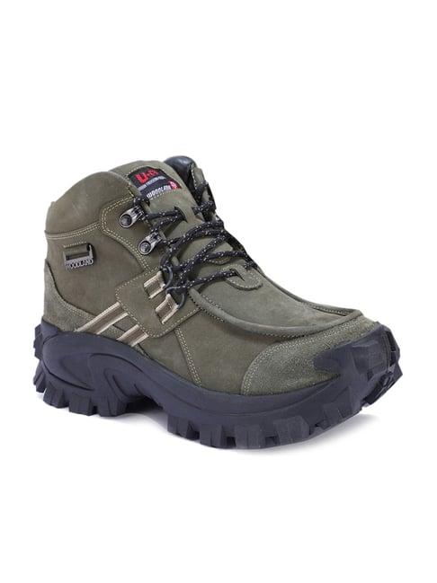 woodland men's olive casual boots