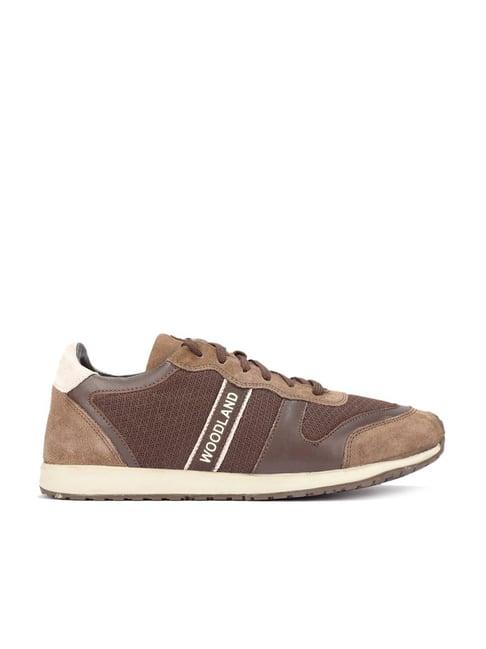 woodland men's brown casual sneakers