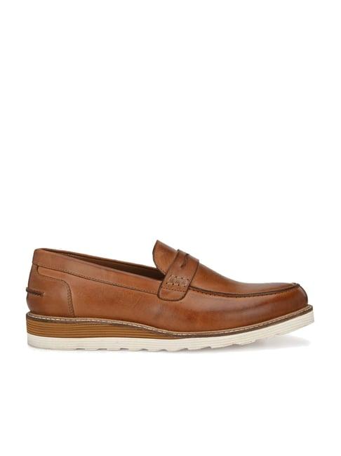 delize men's tan casual loafers