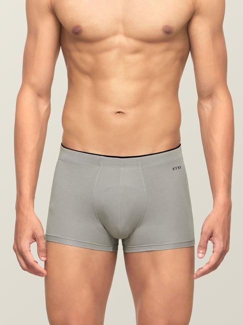 xyxx grey skinny fit mid rise trunks