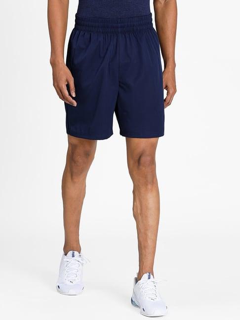 puma performance essentials navy regular fit shorts