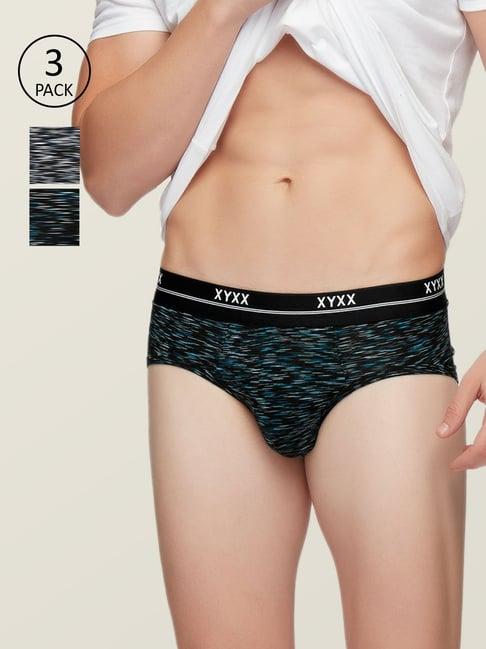 xyxx multicolor heathered briefs - pack of 3