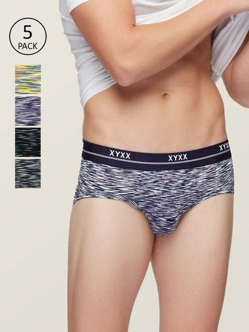 xyxx multicolor heathered briefs - pack of 5