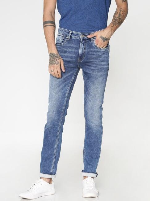 jack & jones dark blue skinny fit jeans