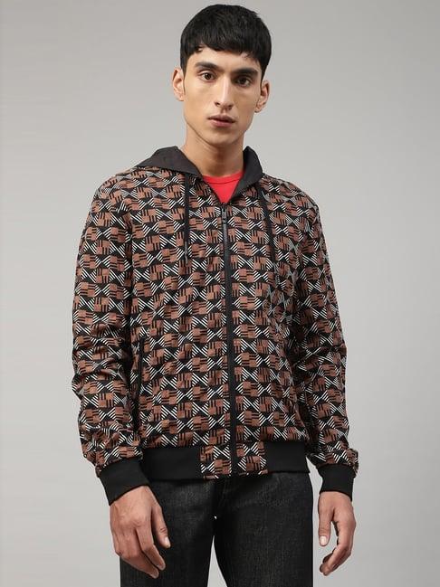 antony morato multicolor regular fit printed reversible jacket