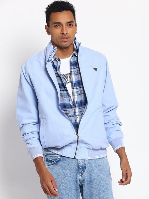 lee light blue regular fit jacket