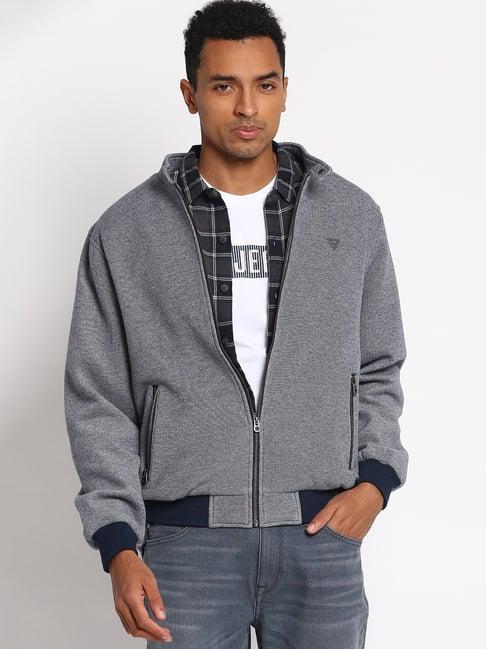 lee grey self print jacket