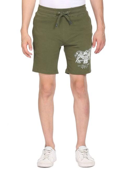 u.s. polo assn. green shorts - flexi collection