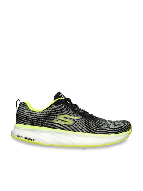 skechers men's forza 4 black lime sports lace up shoe