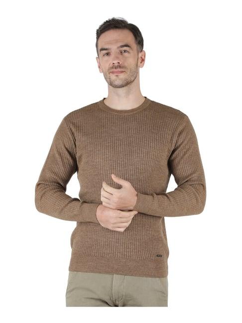 monte carlo khaki round neck pullover