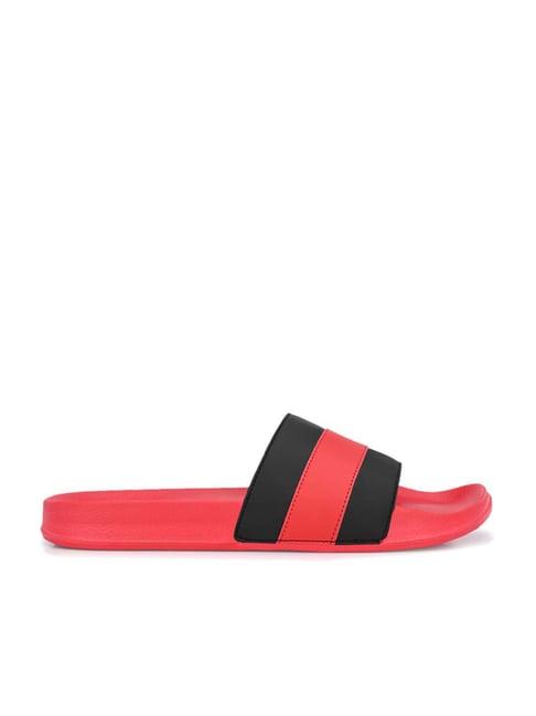 yuuki men's okaya black & red slides